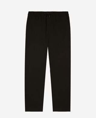The Kooples HOMME BLACK pantalon en milano noir