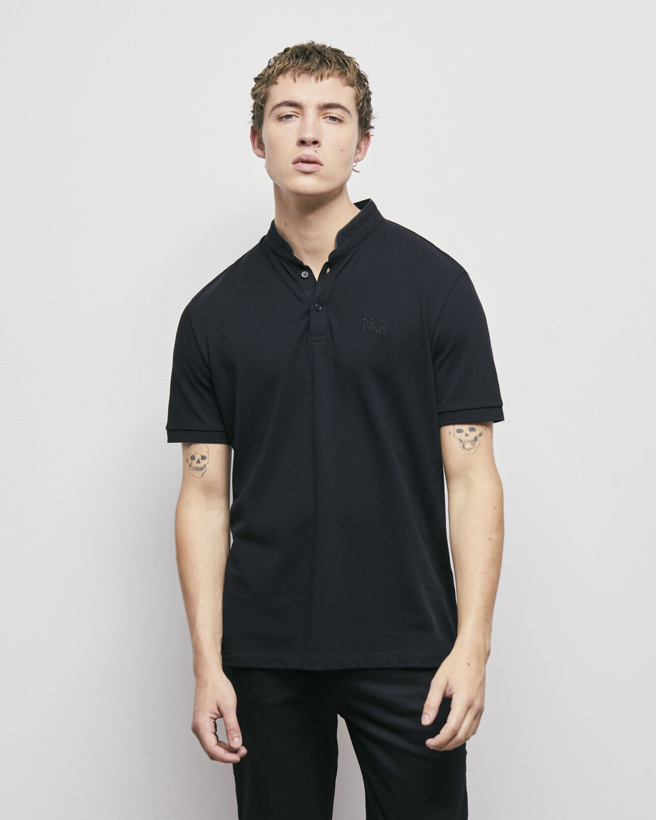 The Kooples HOMME BLACK polo noir