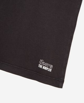 The Kooples MIXED BLACK WASHED the doors x the kooples unisex faded black t-shirt