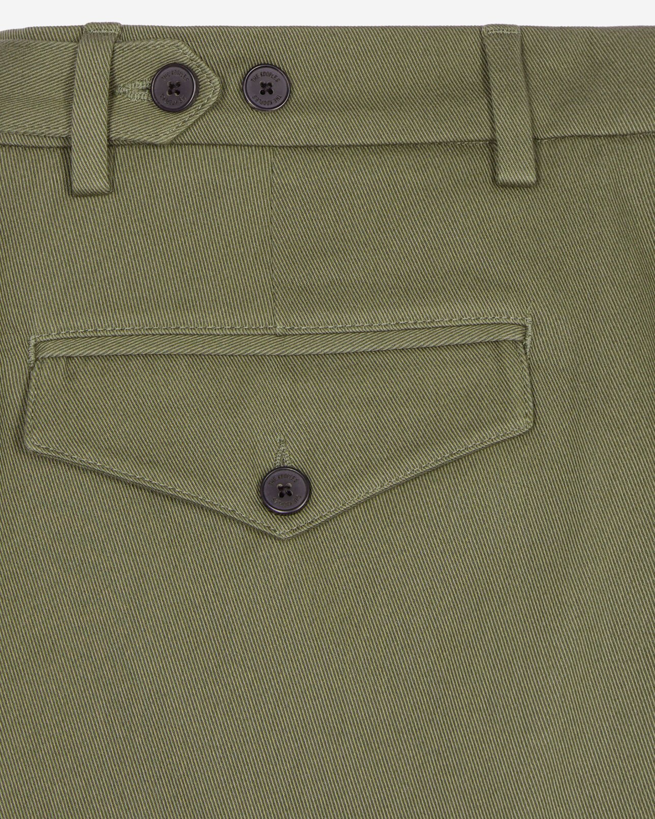 The Kooples MEN OLIVE NIGHT khaki cotton trousers