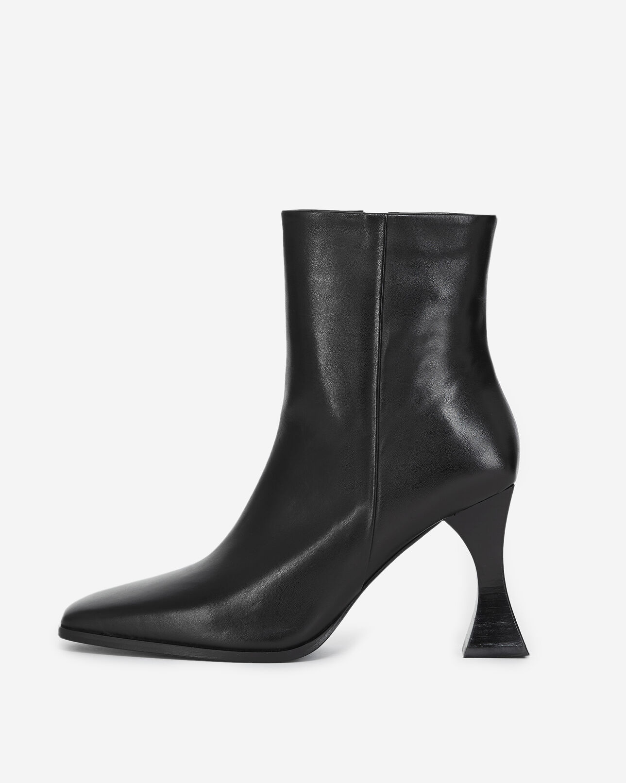 The Kooples FEMME BLACK bottines noires à talons cuir lisse