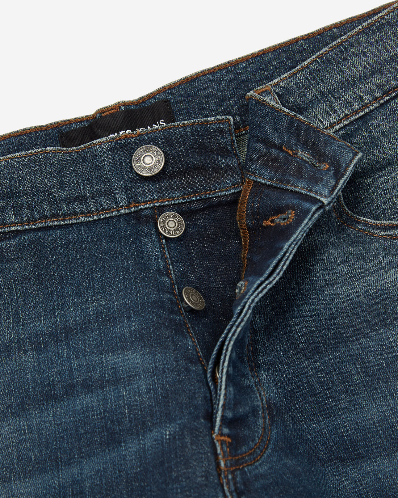The Kooples MEN VINTAGE BLUE slim blue denim jeans with rips