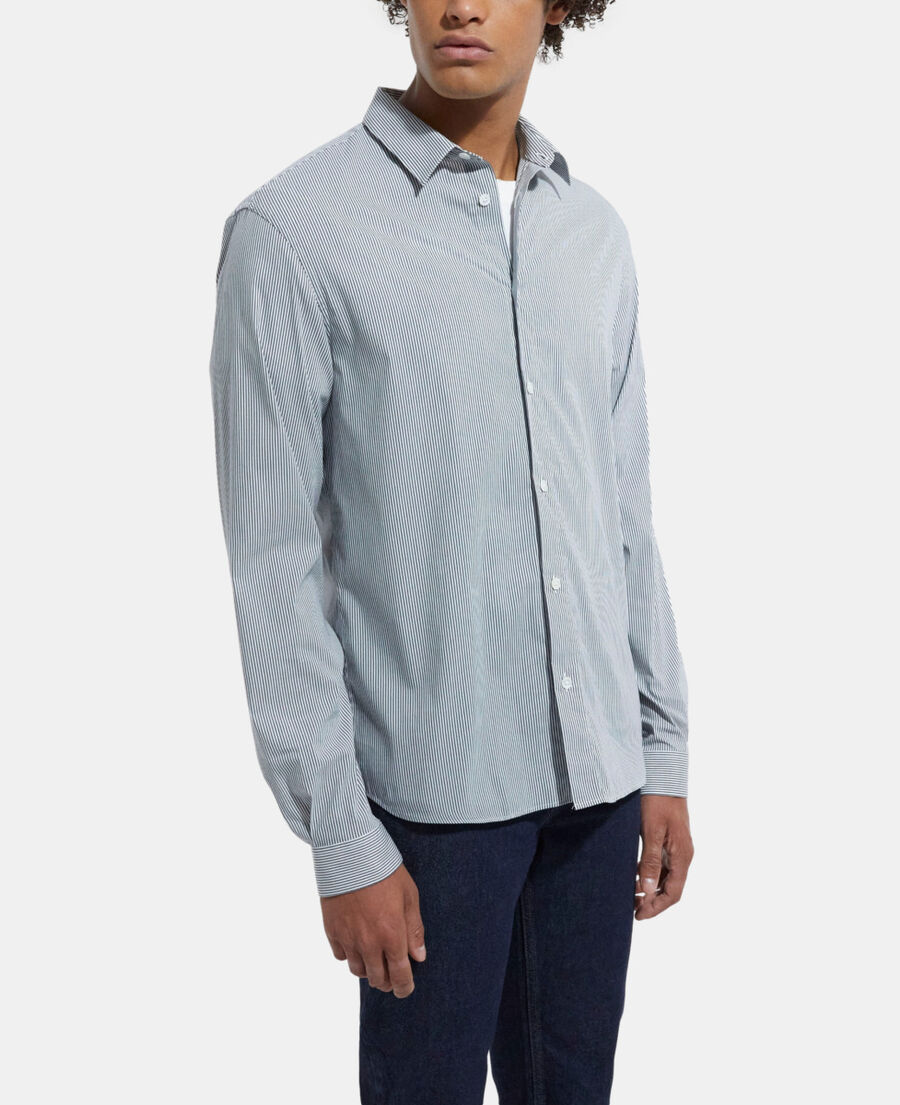 striped shirt with classic collar