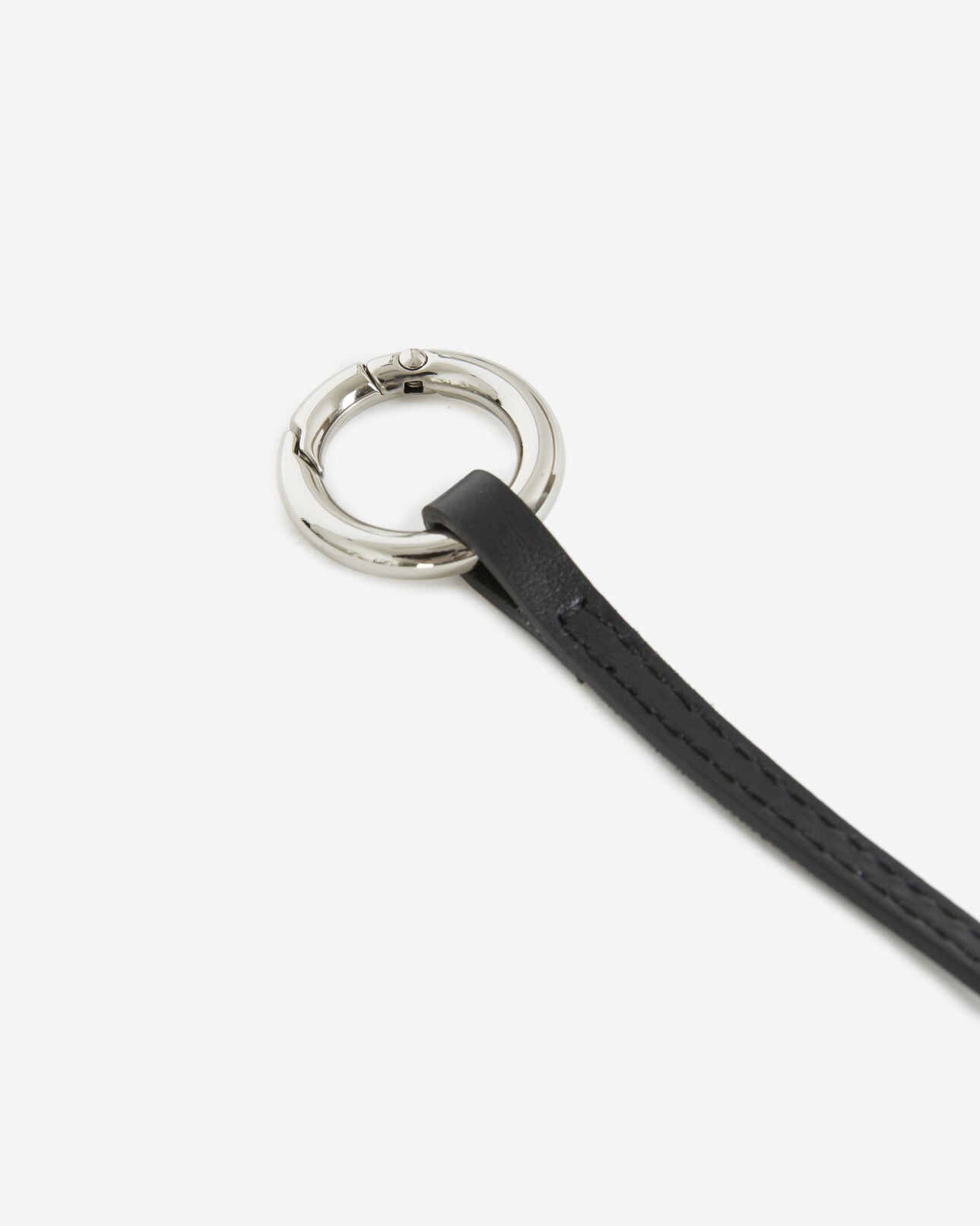 The Kooples FEMME BLACK pompon en cuir lisse noir