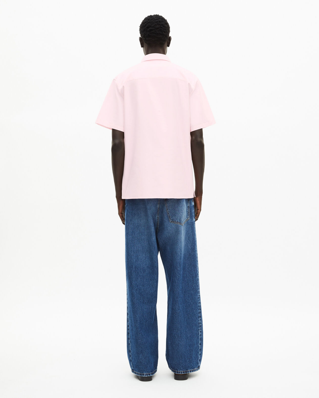 The Kooples MEN PALE PINK short-sleeved pink shirt