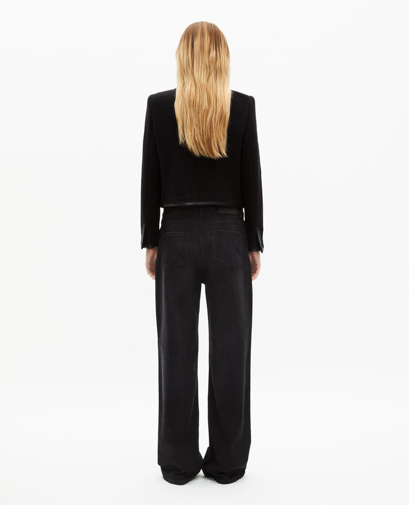 The Kooples FEMME BLACK veste style officier en laine noire