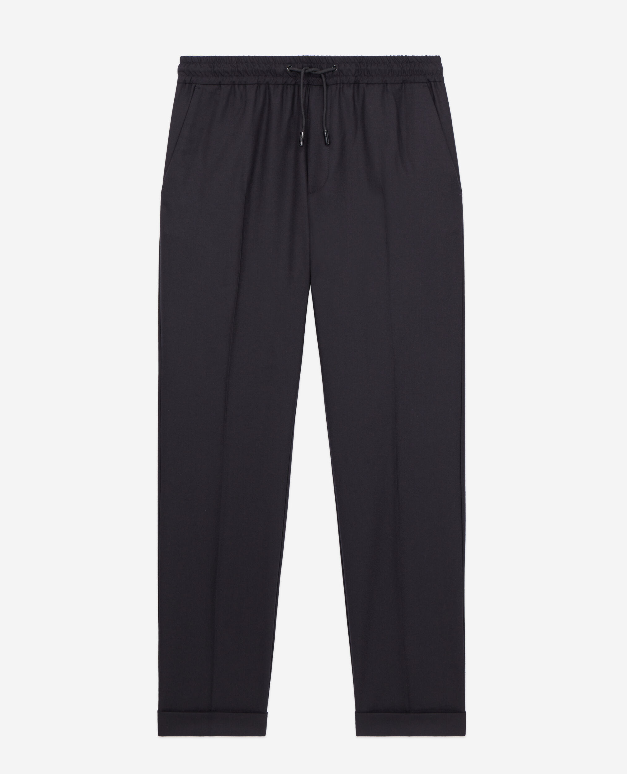 Black flannel trousers, BLACK, hi-res image number null