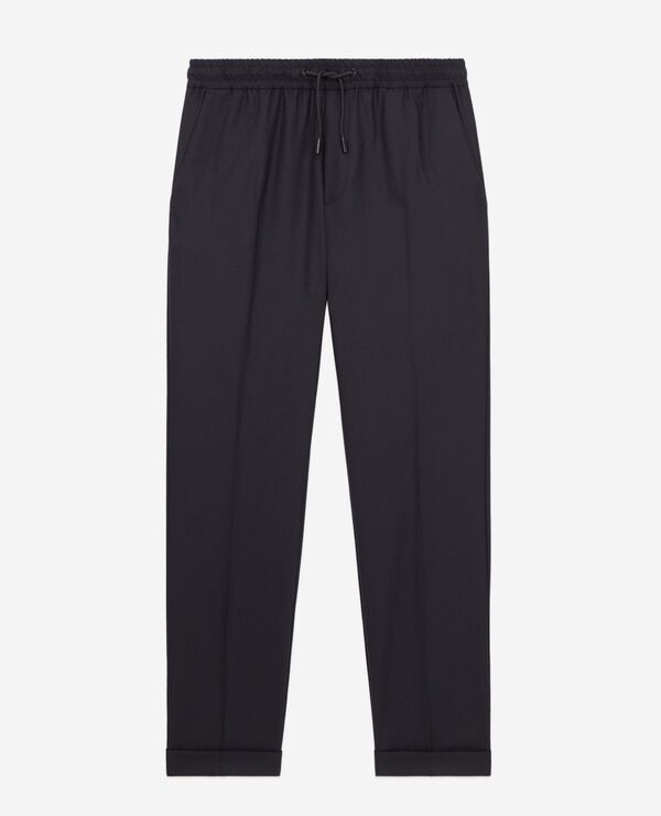 pantalon noir en flanelle