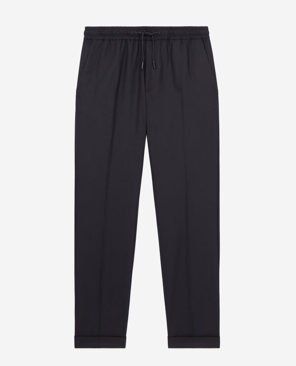 black flannel trousers