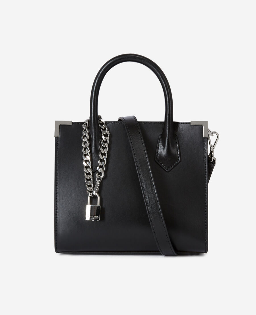 medium ming bag in black leather