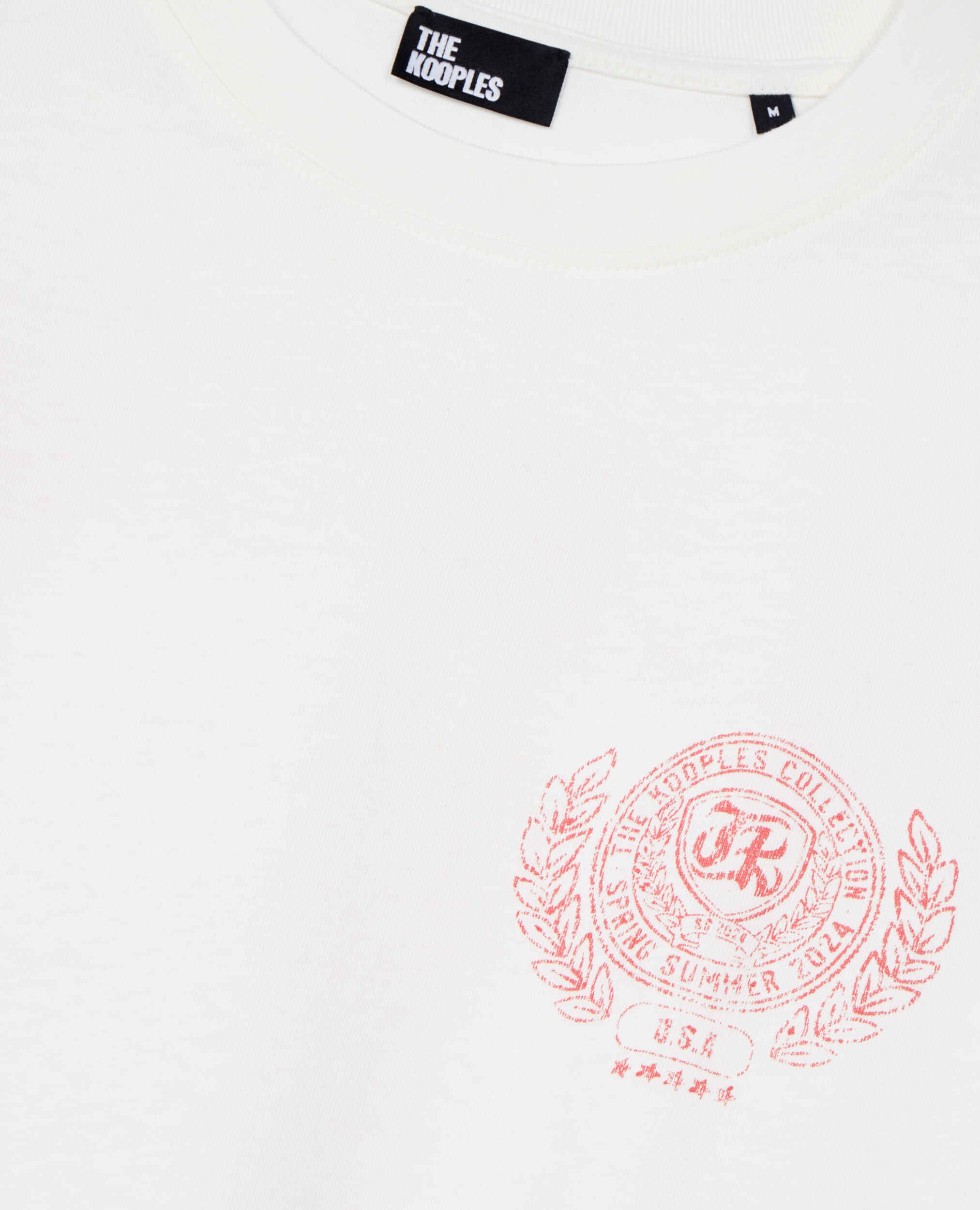 Ecru t-shirt with Blazon serigraphy, ECRU, hi-res image number null