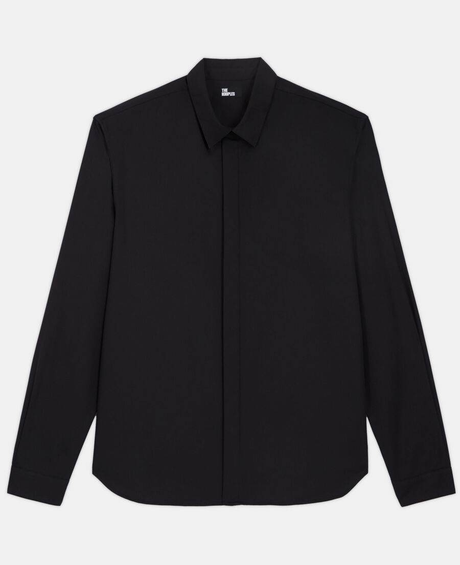 chemise col classique noire