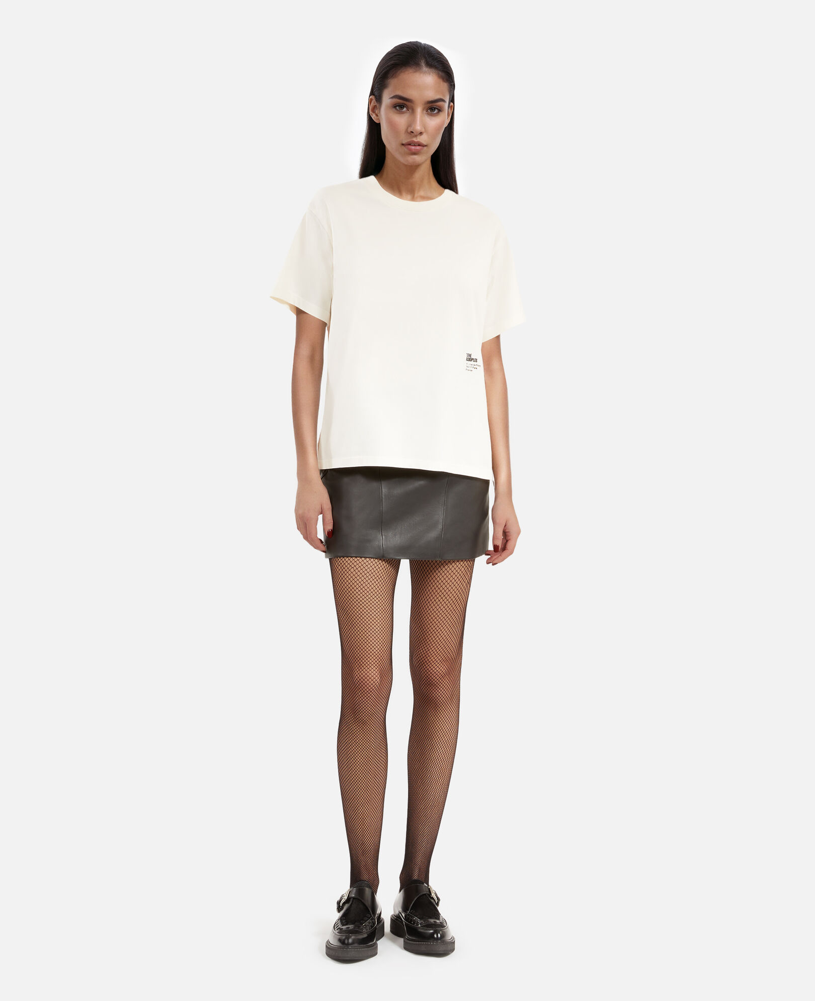 The Kooples MUJER ECRU camiseta serigrafía blanco crudo