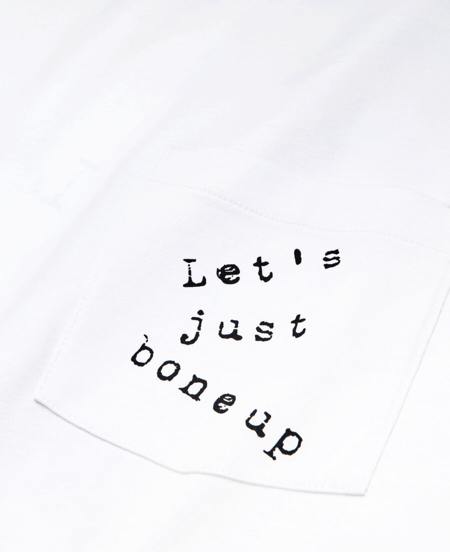 white screen print t-shirt