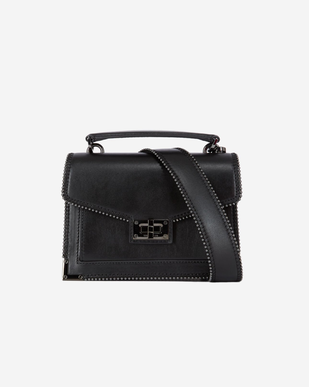 The Kooples WOMEN BLACK small emily bag in black leather