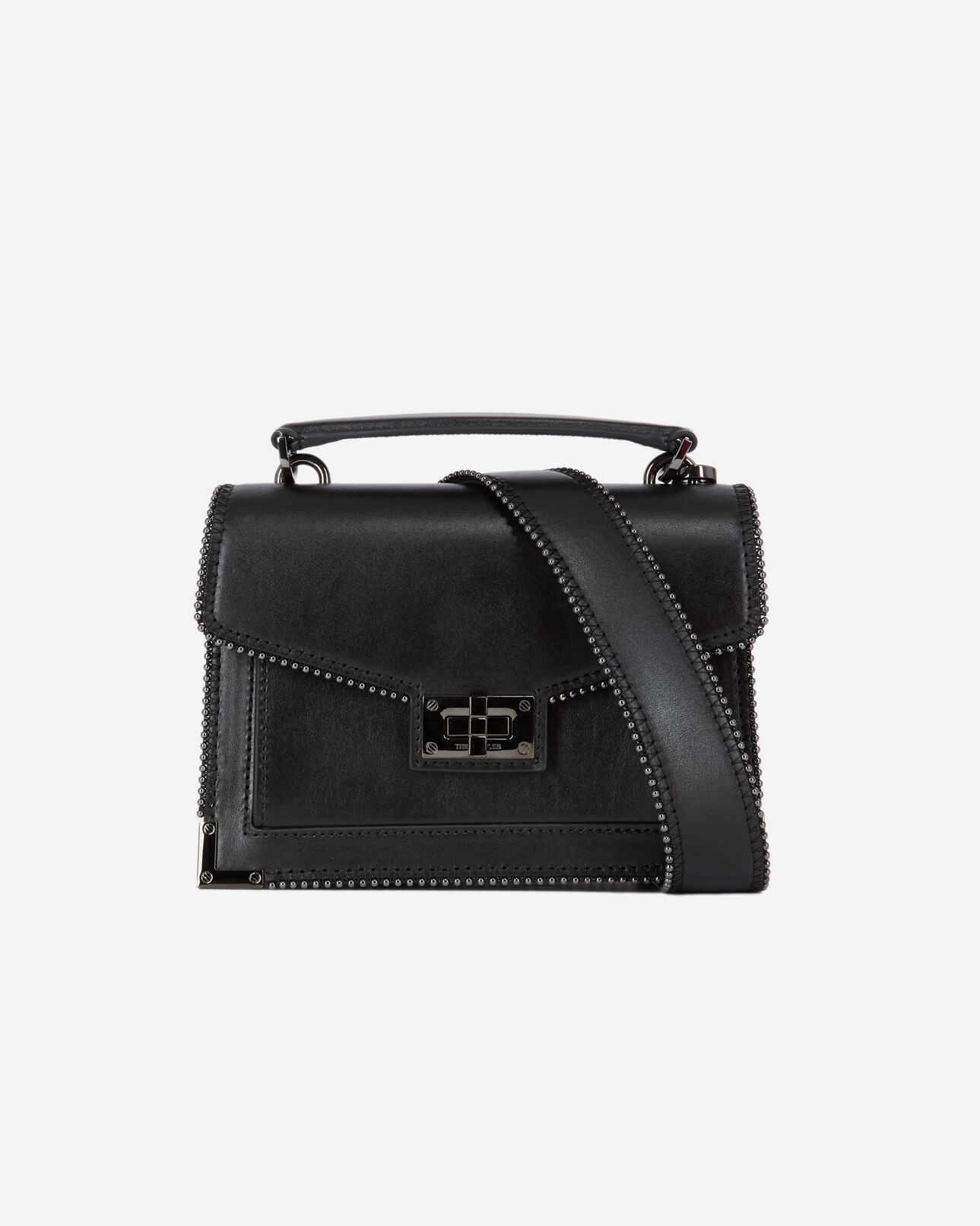 The Kooples WOMEN BLACK small emily bag in black leather