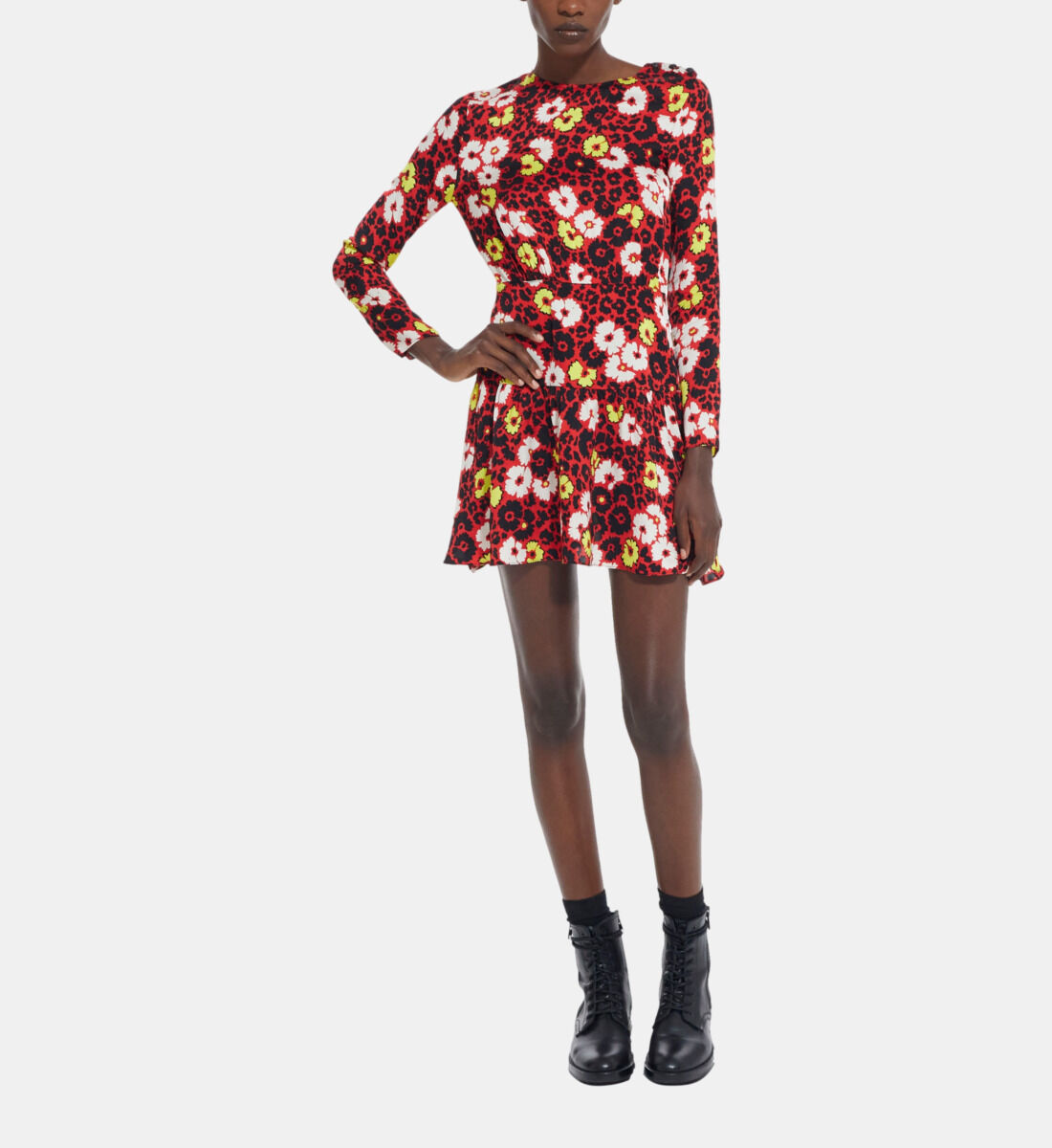 Floral print discount short dress