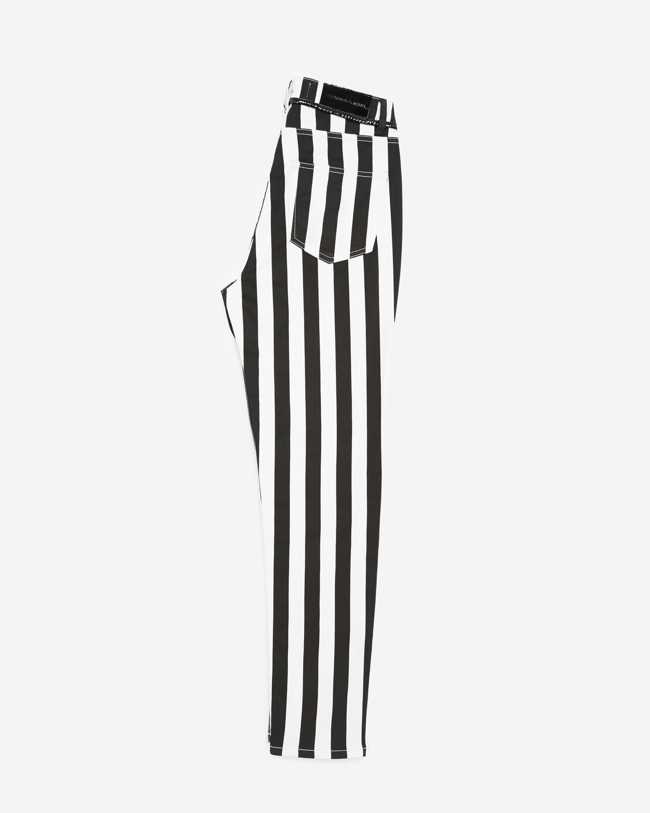 The Kooples WOMEN BLACK WHITE black and white striped slim-fit jeans
