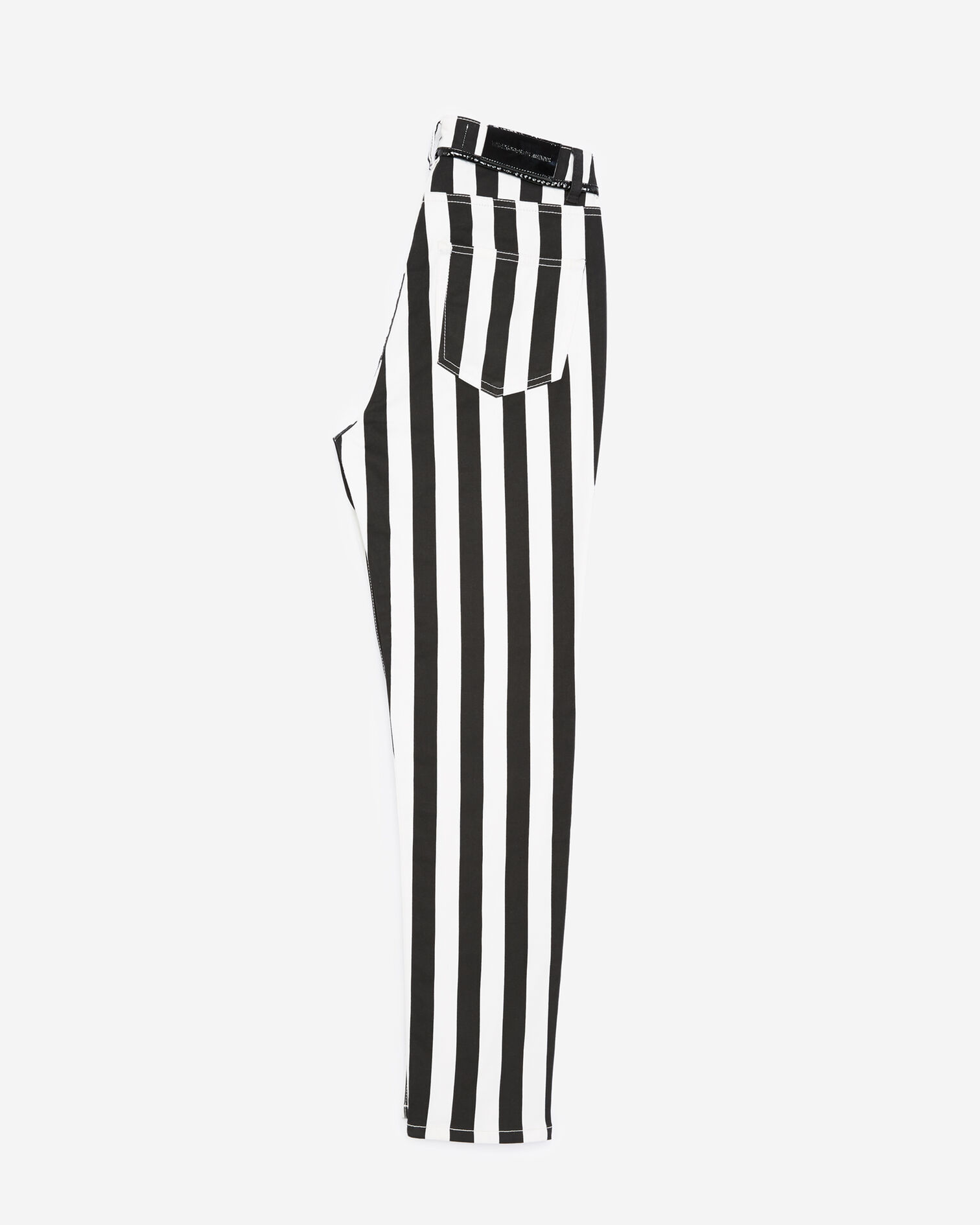 Black and white striped slim-fit jeans, BLACK WHITE, hi-res image number null
