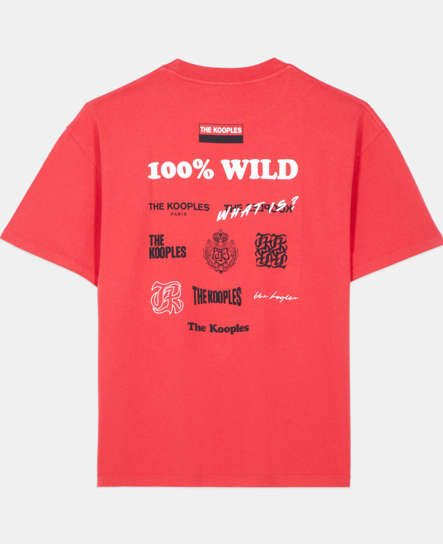 The Kooples HOMME RUBIS t-shirt avec s&eacute;rigraphie rouge