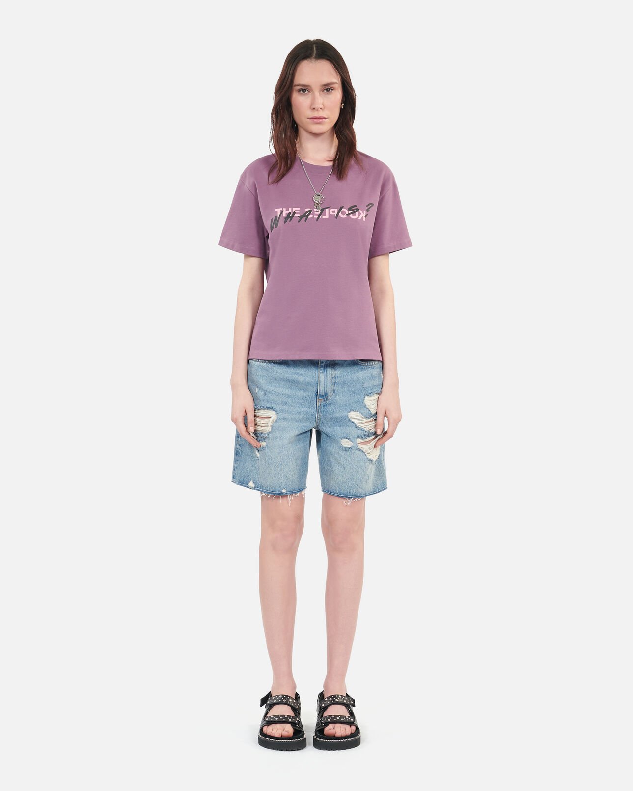 The Kooples FEMME PRUNE t-shirt what is violet 