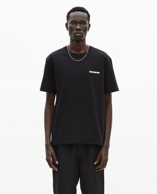 The Kooples HOMME BLACK t-shirt avec sérigraphie logo noir