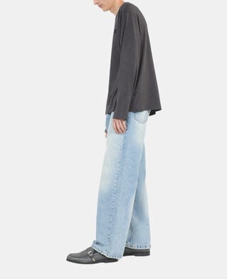 The Kooples HERREN ANTHRACITE MELANGE langärmeliges, graues t-shirt