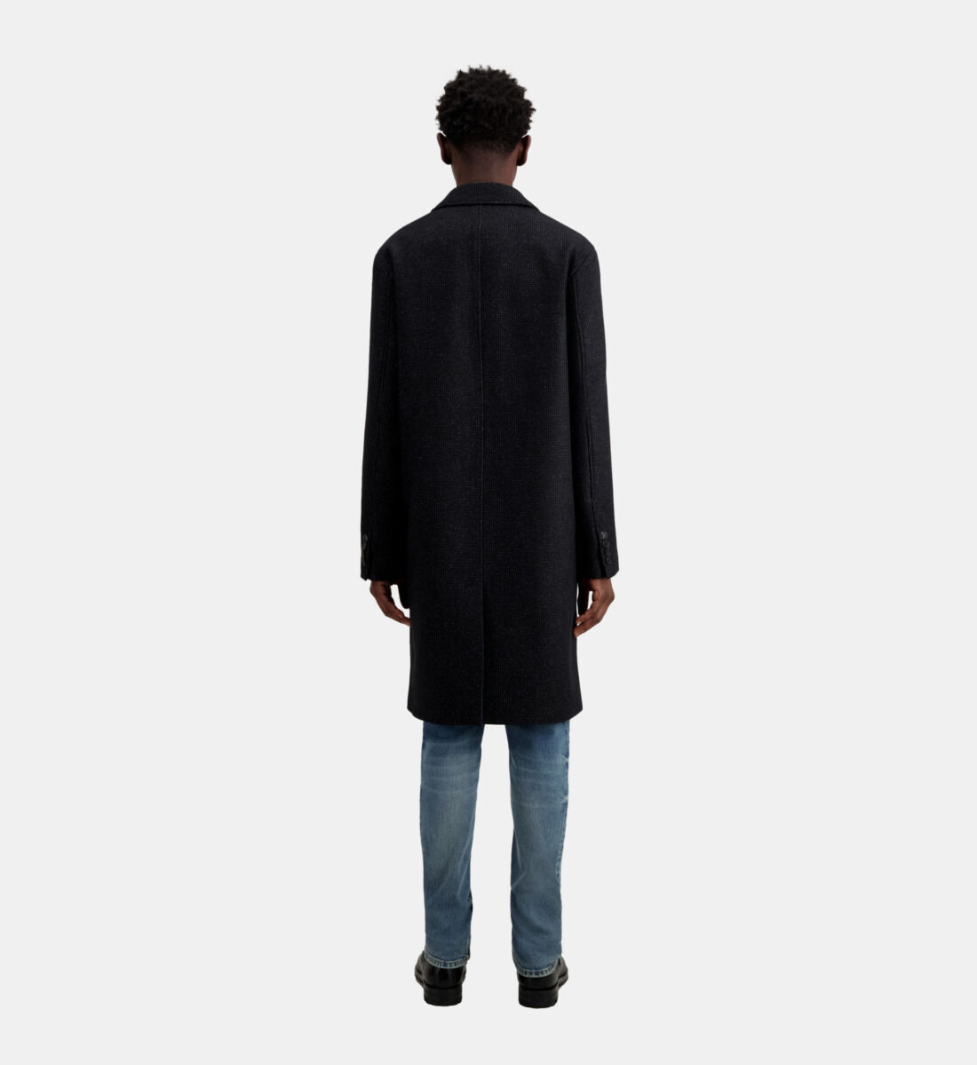 Long black coat on sale wool
