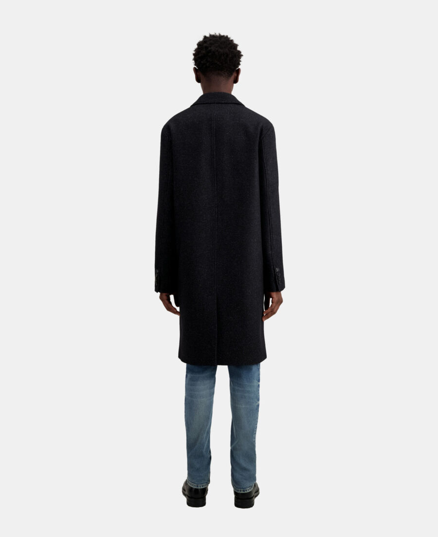 long black coat in wool blend