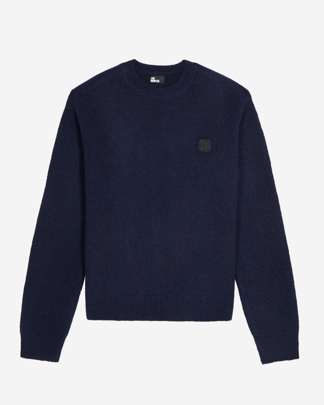 The Kooples MEN NAVY navy blue wool and alpaca blend sweater