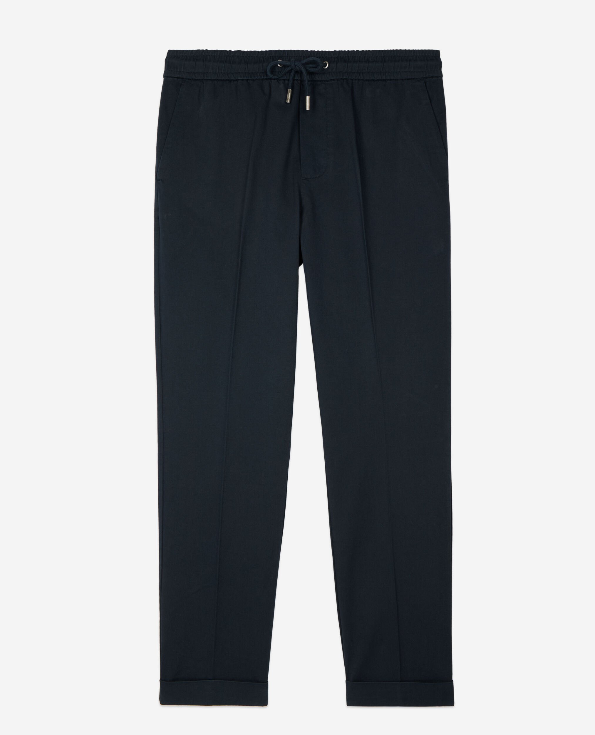 Marineblaue Hose aus Baumwolle, NAVY, hi-res image number null
