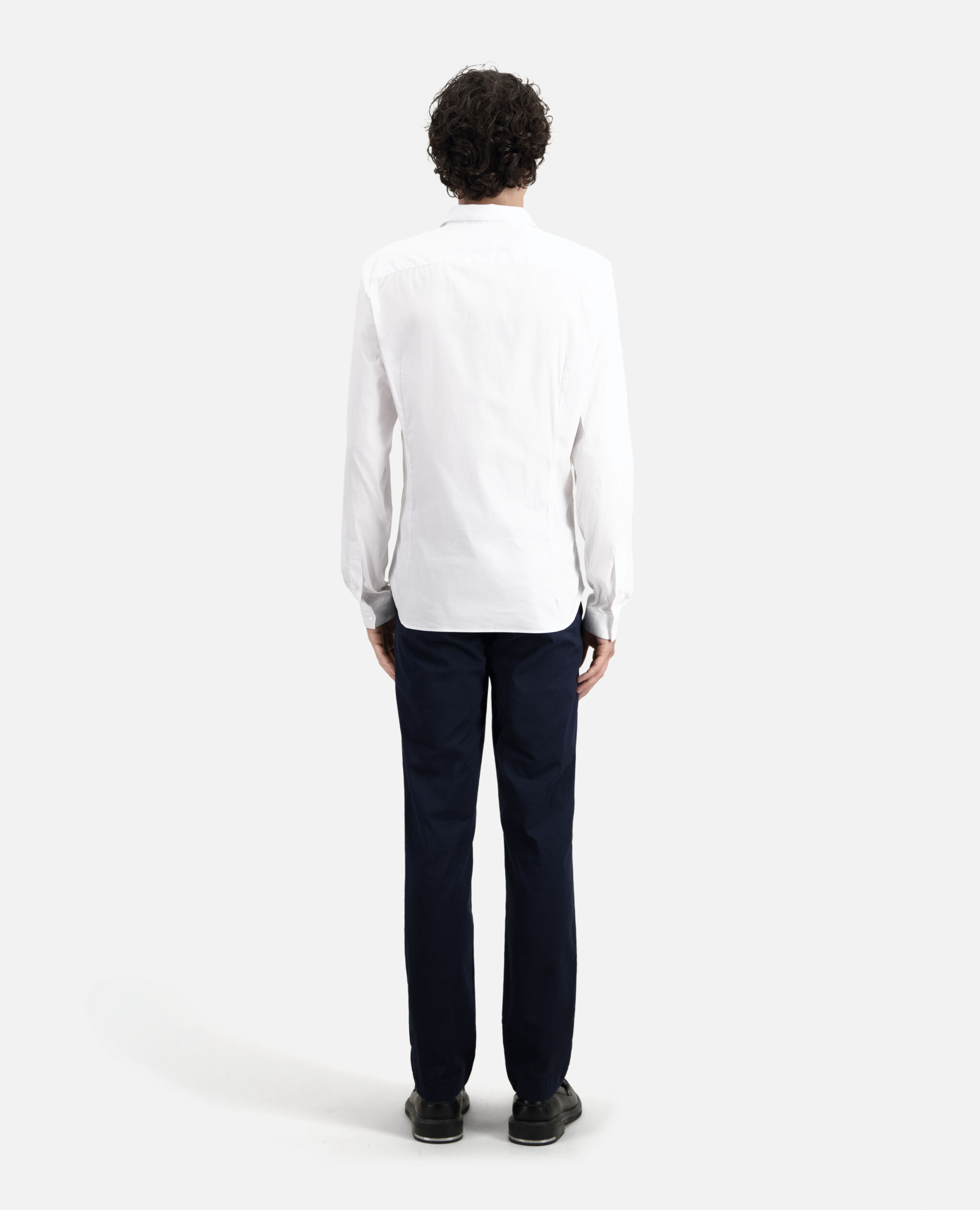 Formal white poplin shirt, WHITE, hi-res image number null