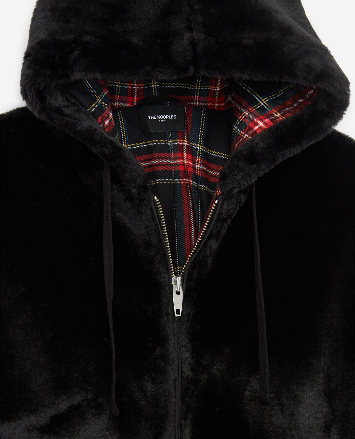 Furry discount black hoodie