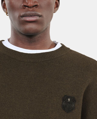 The Kooples HERREN OLIVE NIGHT khakifarbener wollpullover