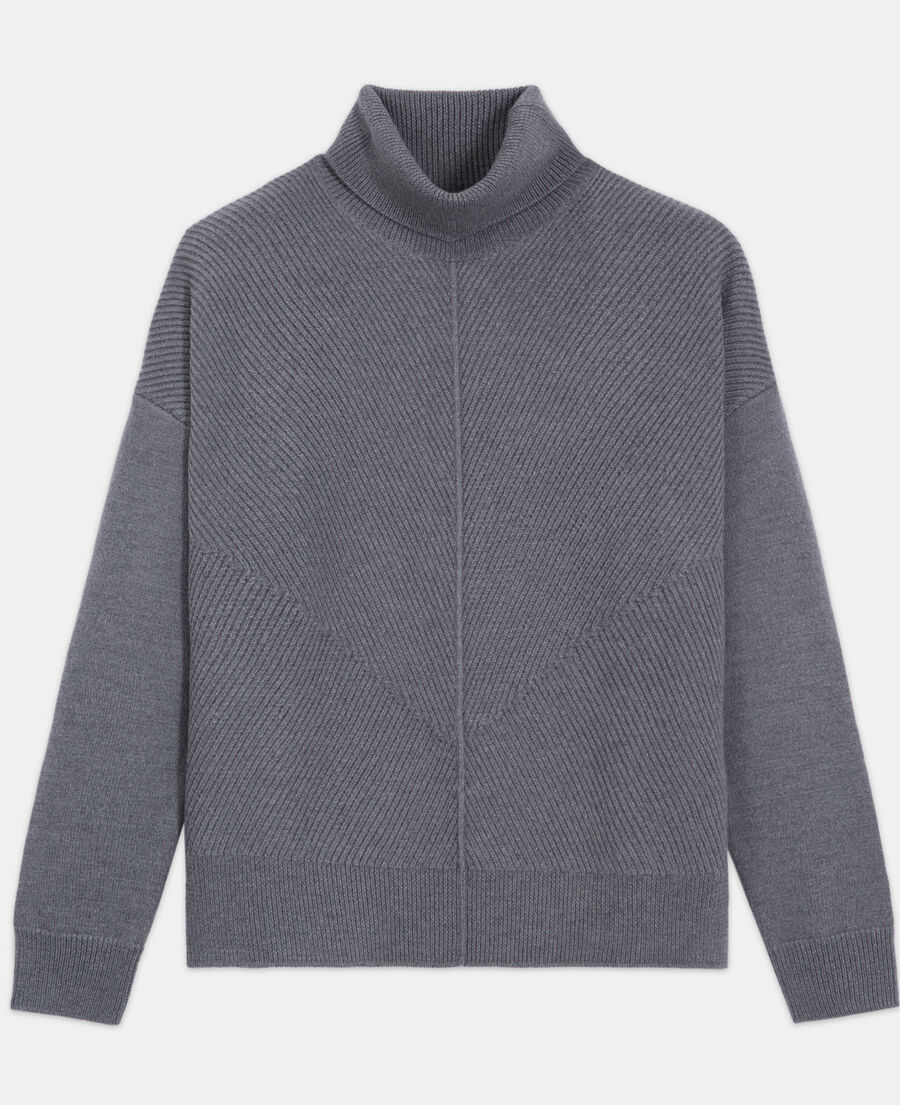 Gray wool sweater | The Kooples - US