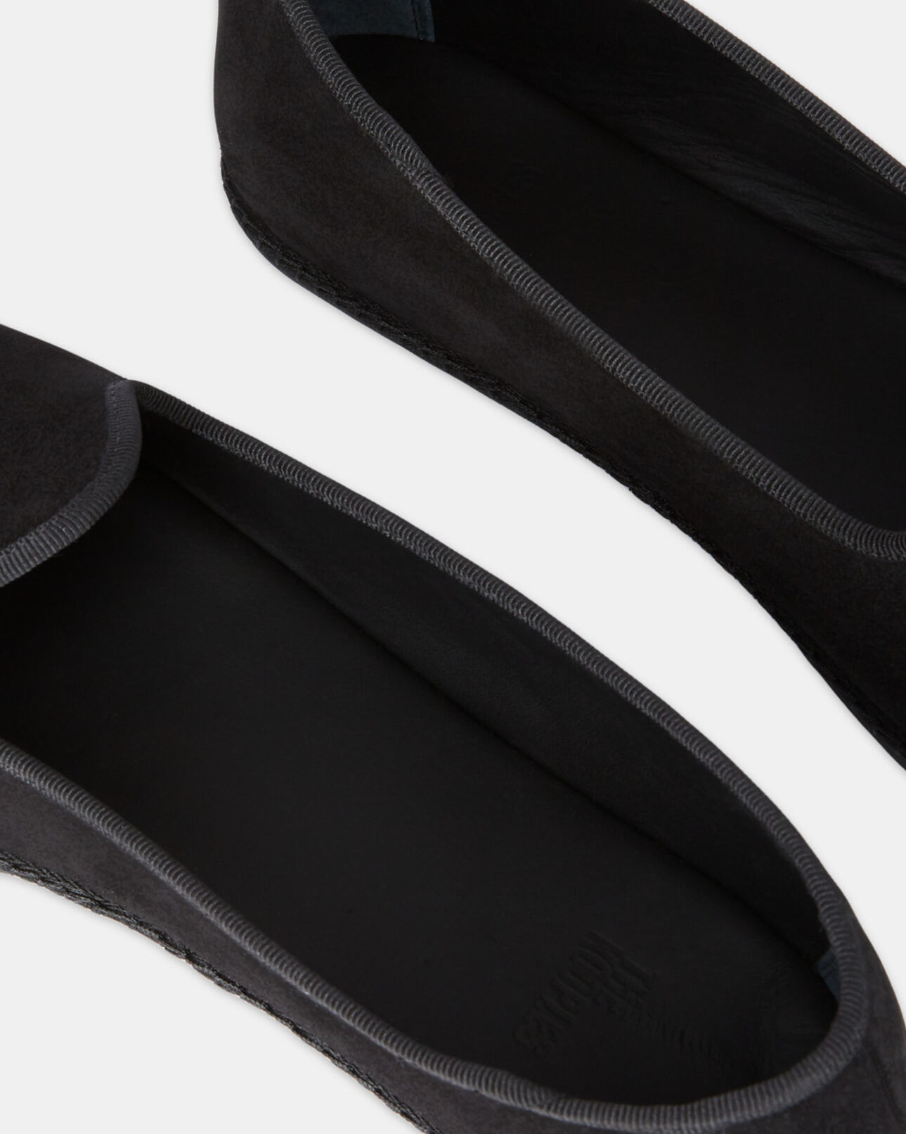 The Kooples MEN BLACK black leather slippers