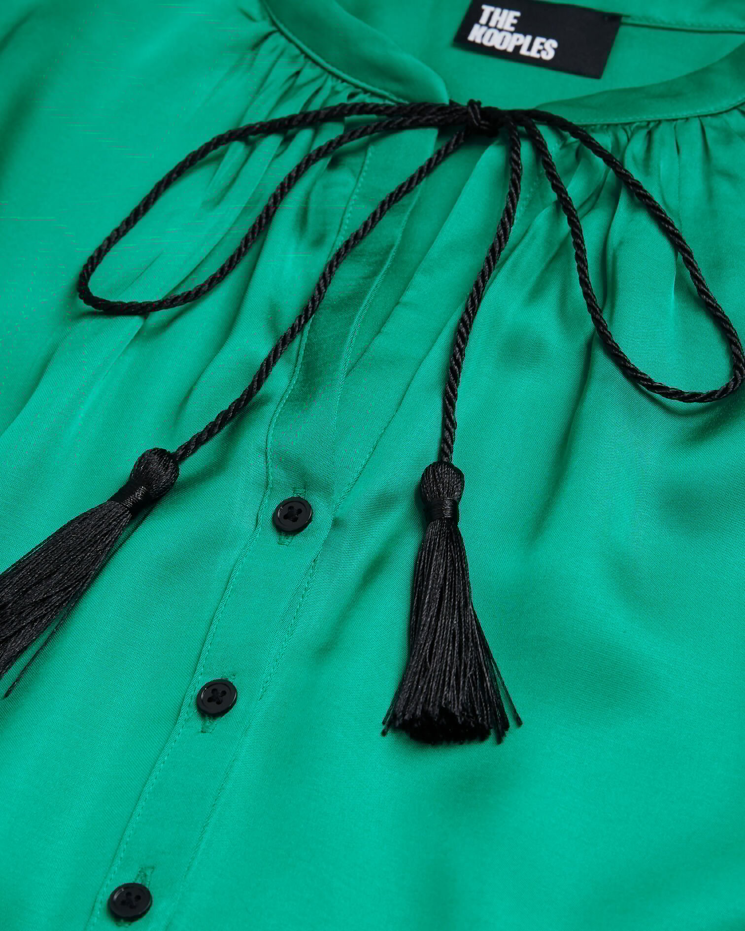 Green shirt with puffed sleeves, GREEN, hi-res image number null