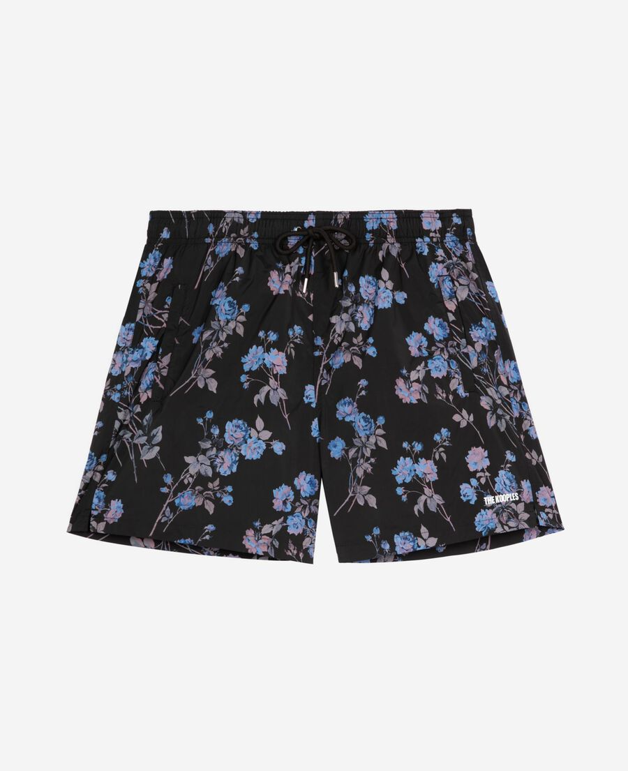 The Kooples H BLACK BLUE black floral print swimsuit