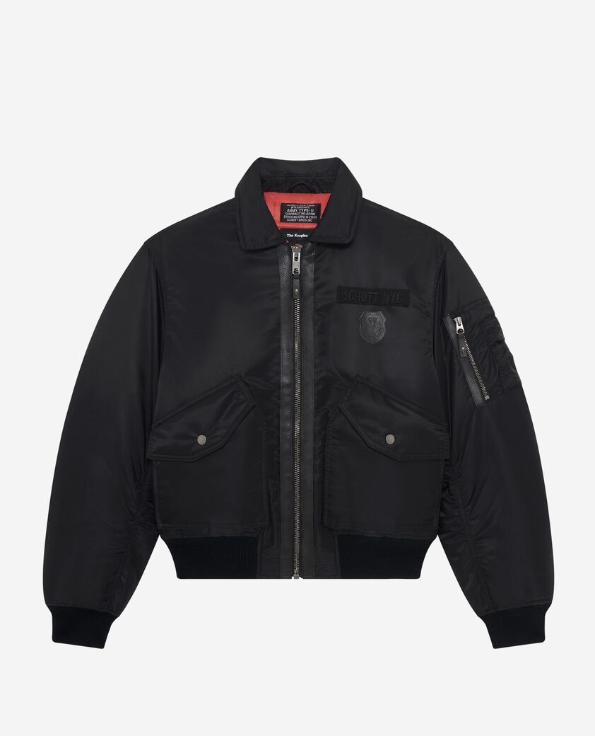 The Kooples HERREN BLACK schwarze bomberjacke von the kooples x schott nyc