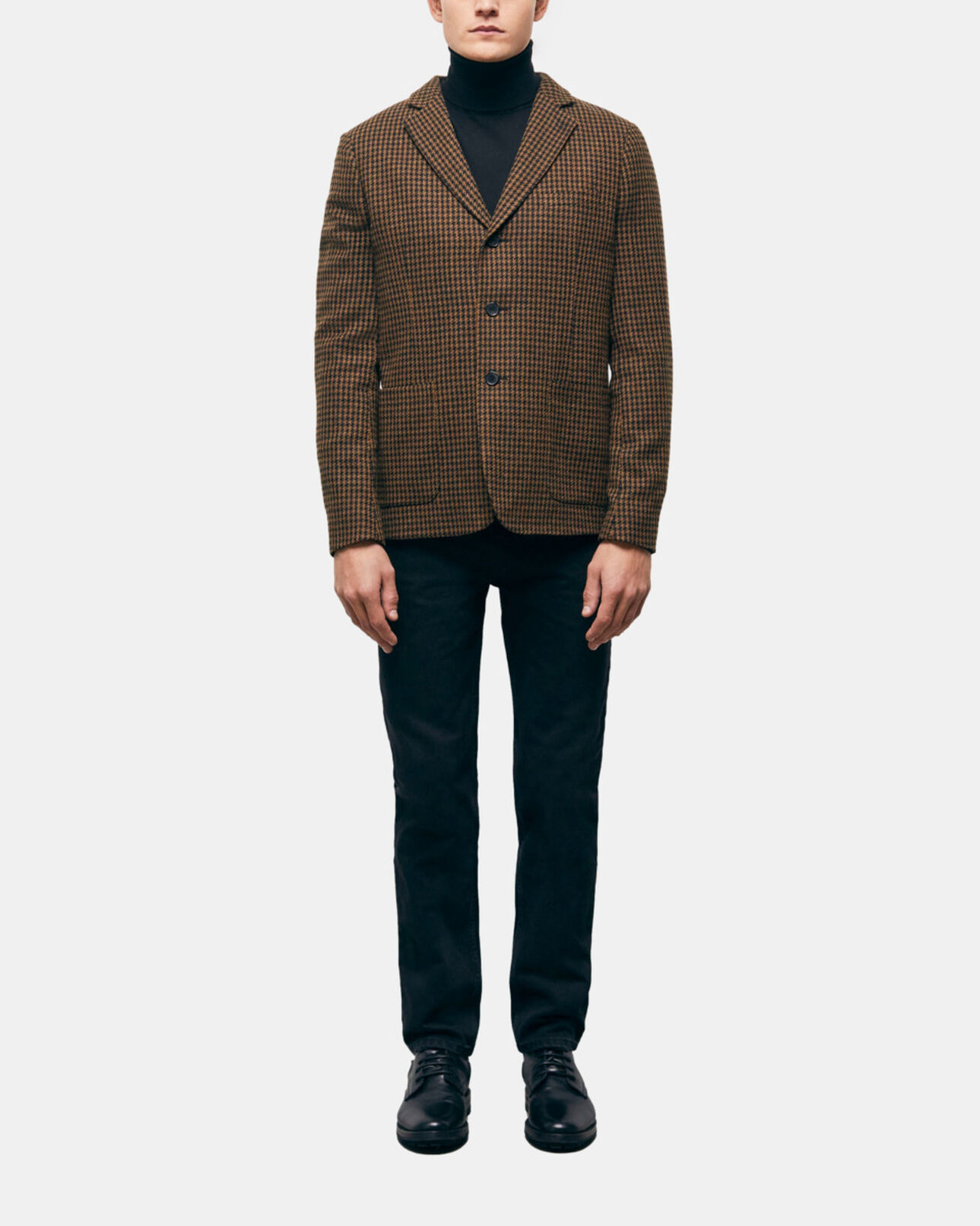 The Kooples HOMME BLACK BROWN veste à motifs