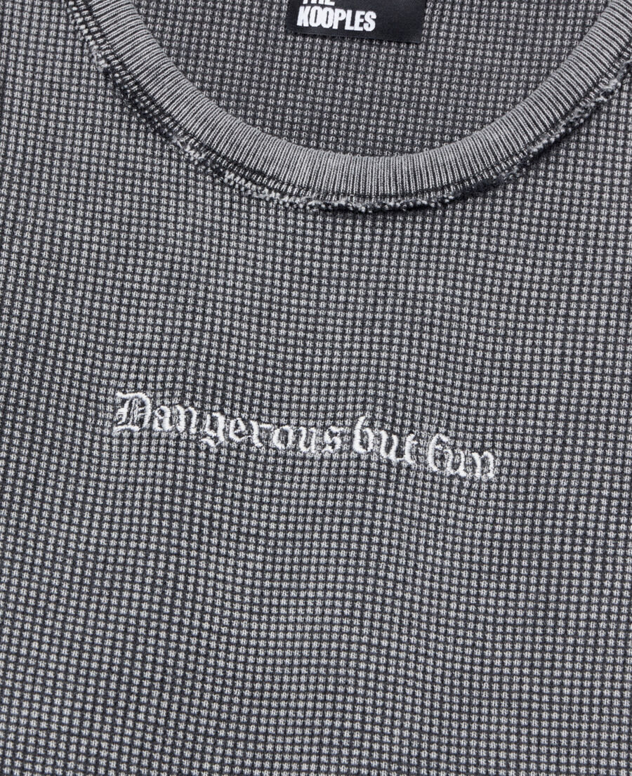 The Kooples FEMME BLACK WASHED d&eacute;bardeur avec s&eacute;rigraphie noir