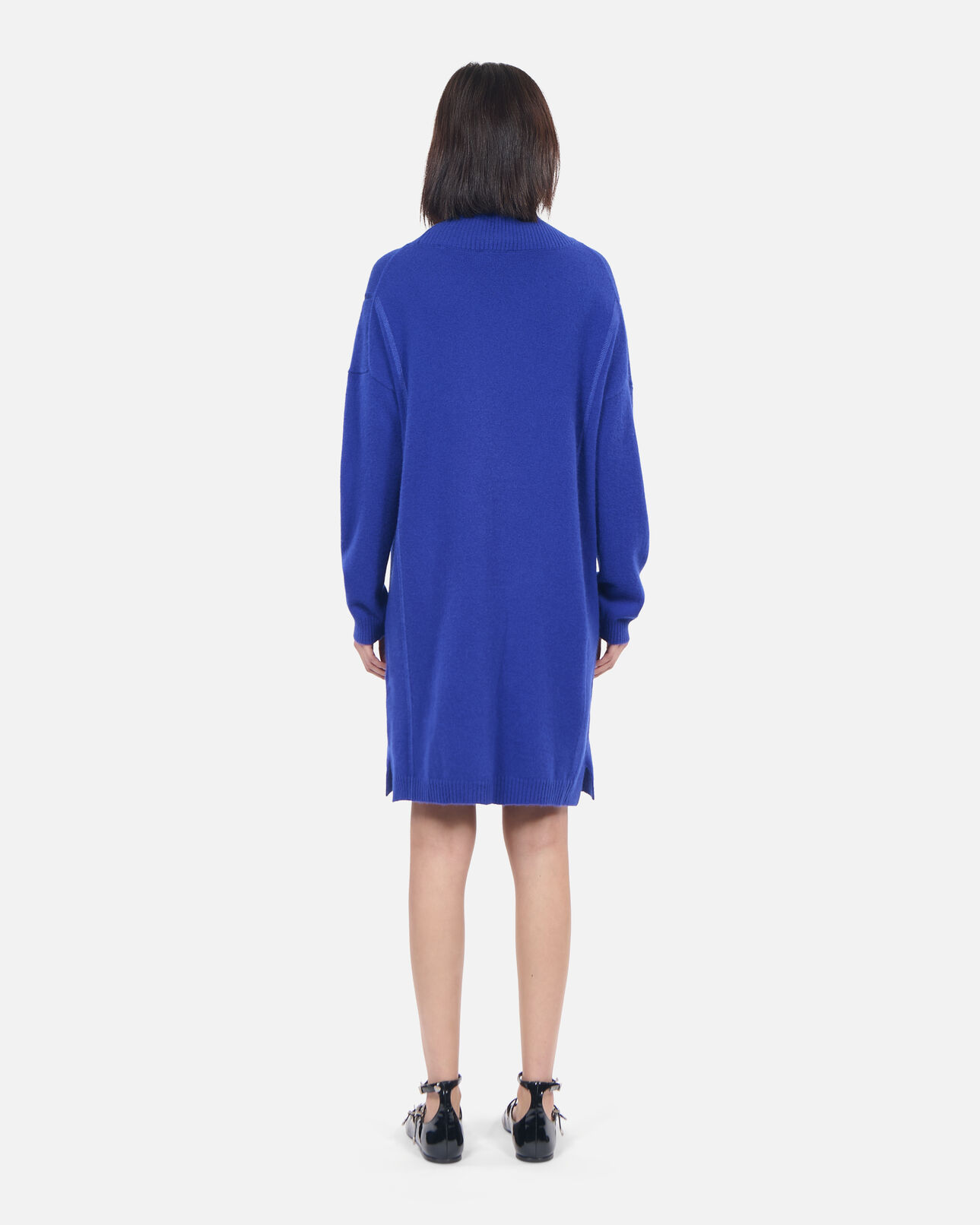 The Kooples WOMEN BLUE ELECTRIC short electric blue cashmere sweater dress