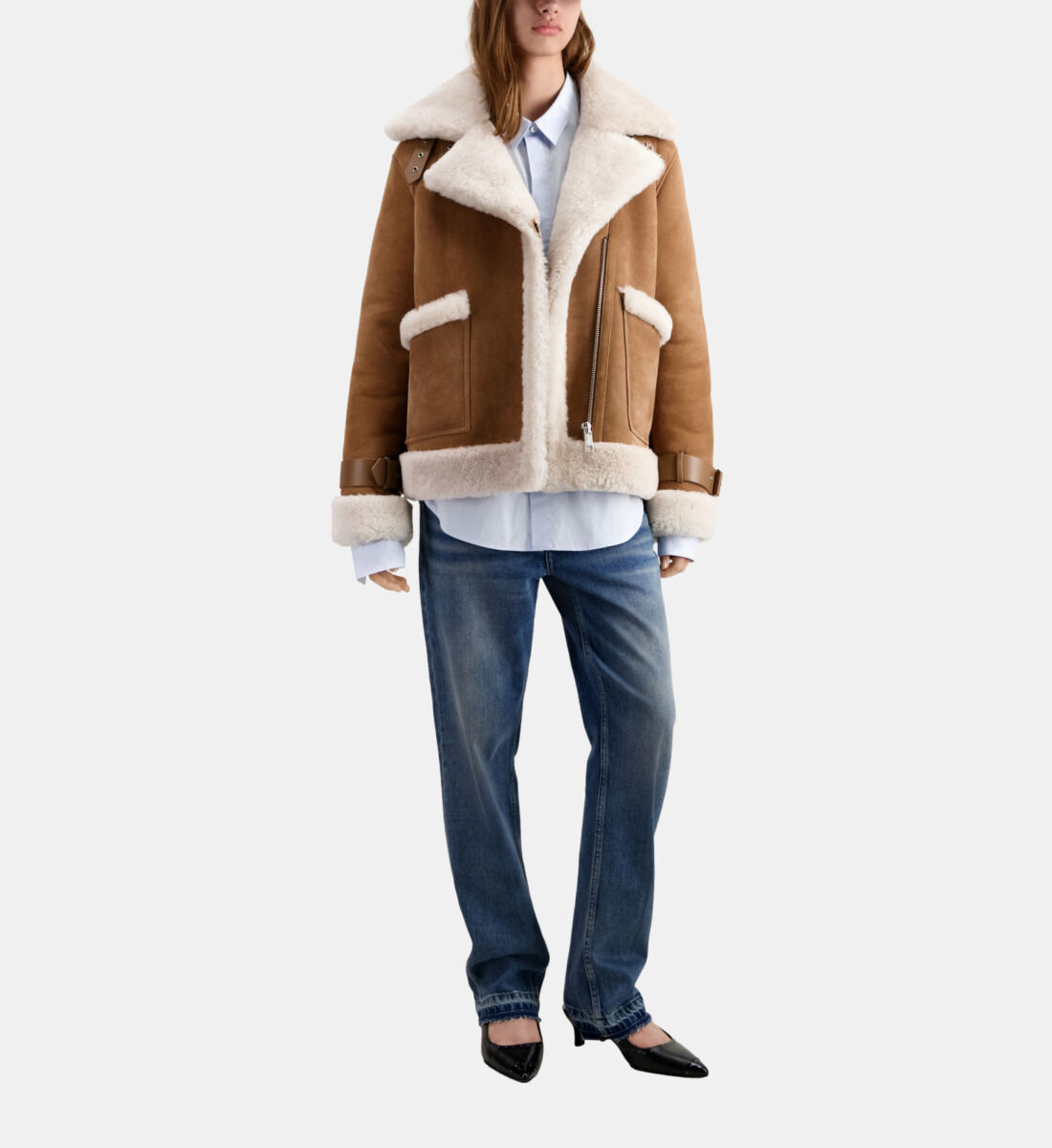 All saints farley shearling jacket online