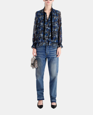 The Kooples F BLUE printed top with pleating