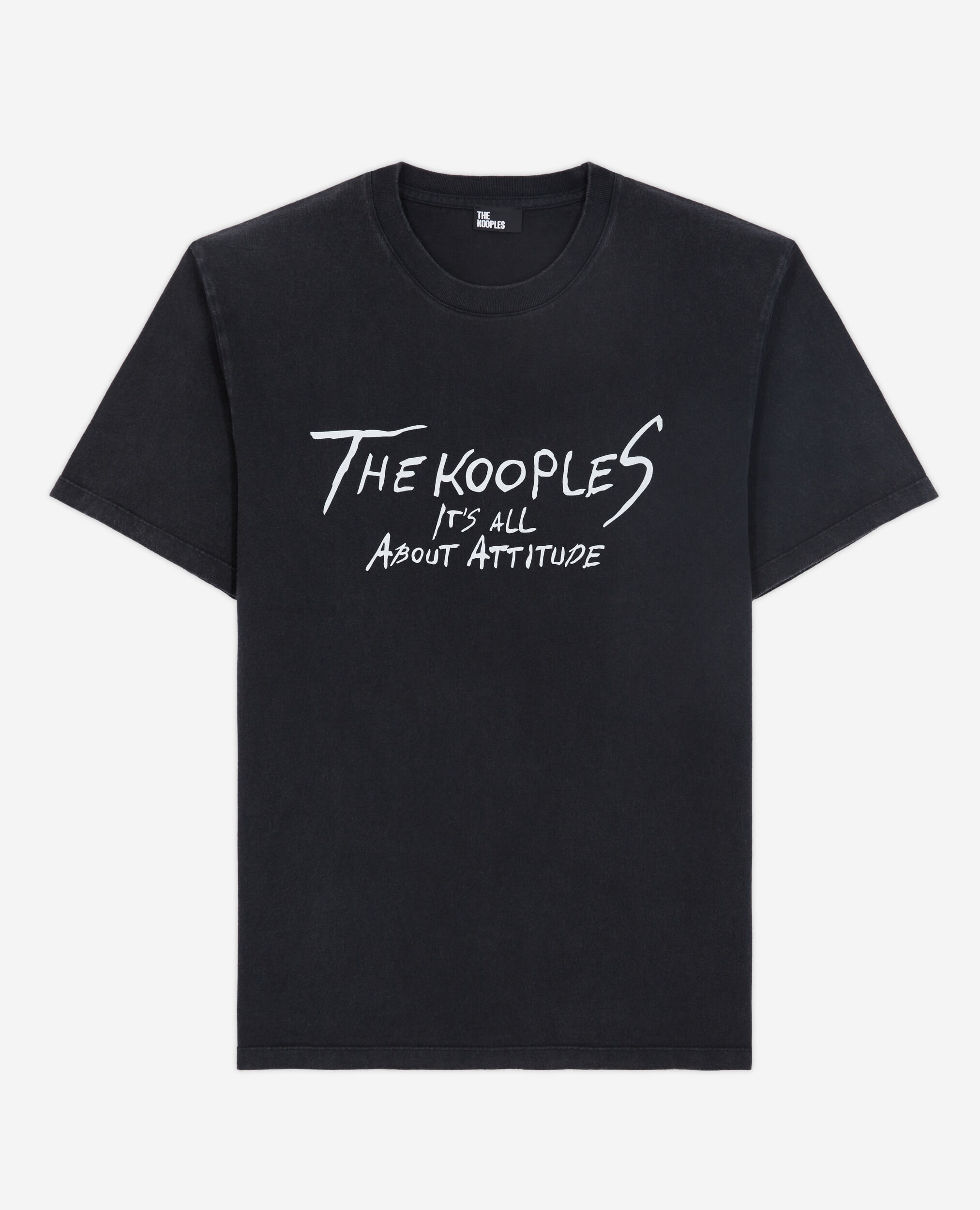 The Kooples black logo T-shirt, BLACK WASHED, hi-res image number null
