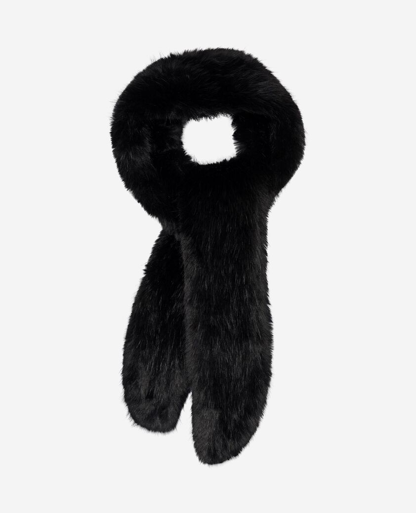 The Kooples WOMEN BLACK black fur collar
