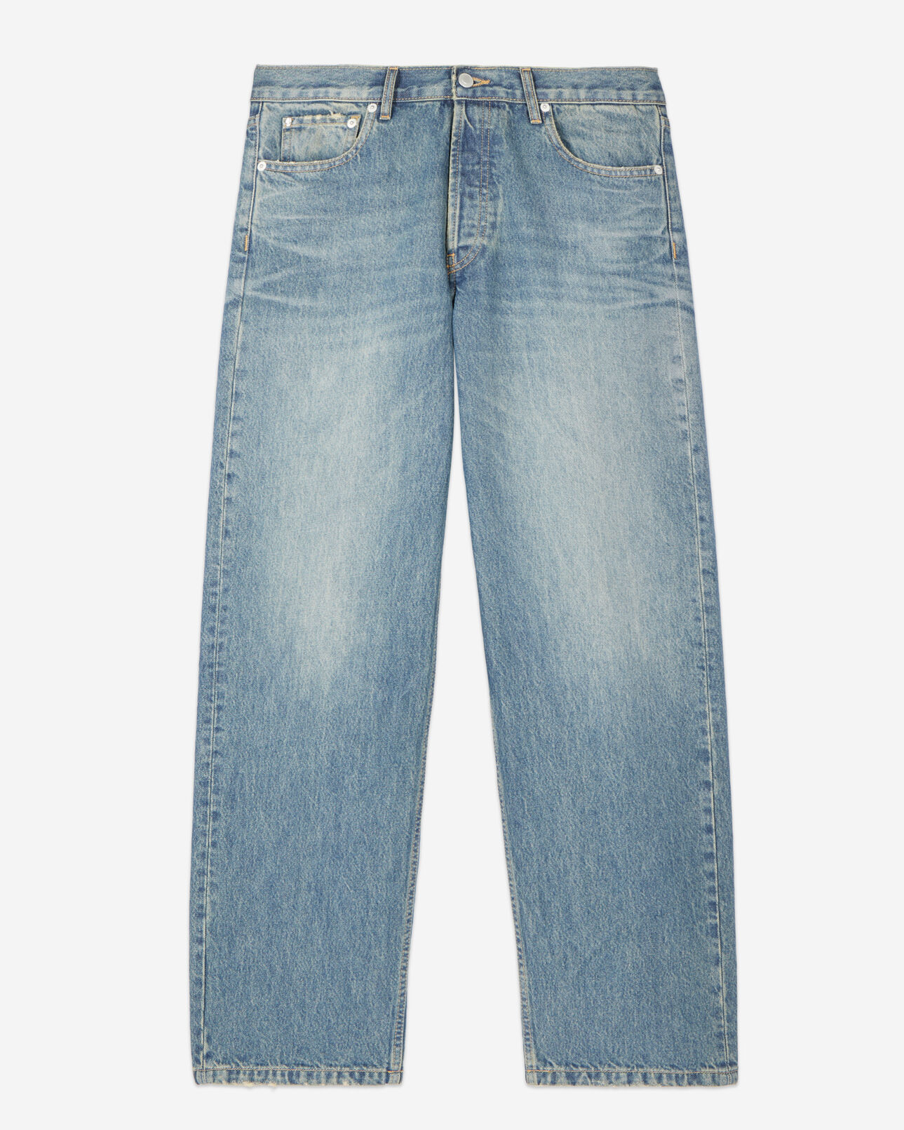 The Kooples MEN USED RAPIECE light blue straight jeans