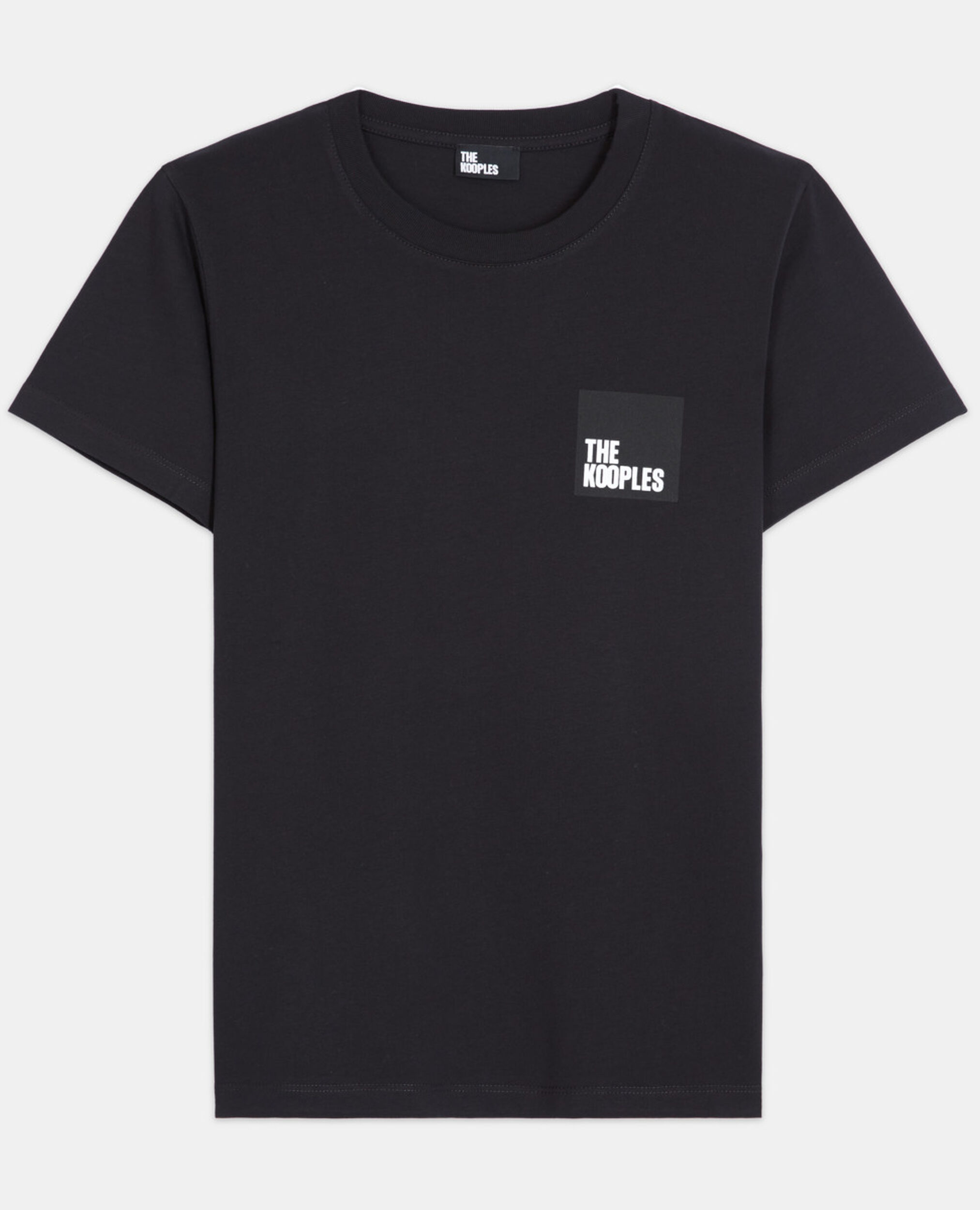 T-shirt en coton noir, BLACK, hi-res image number null