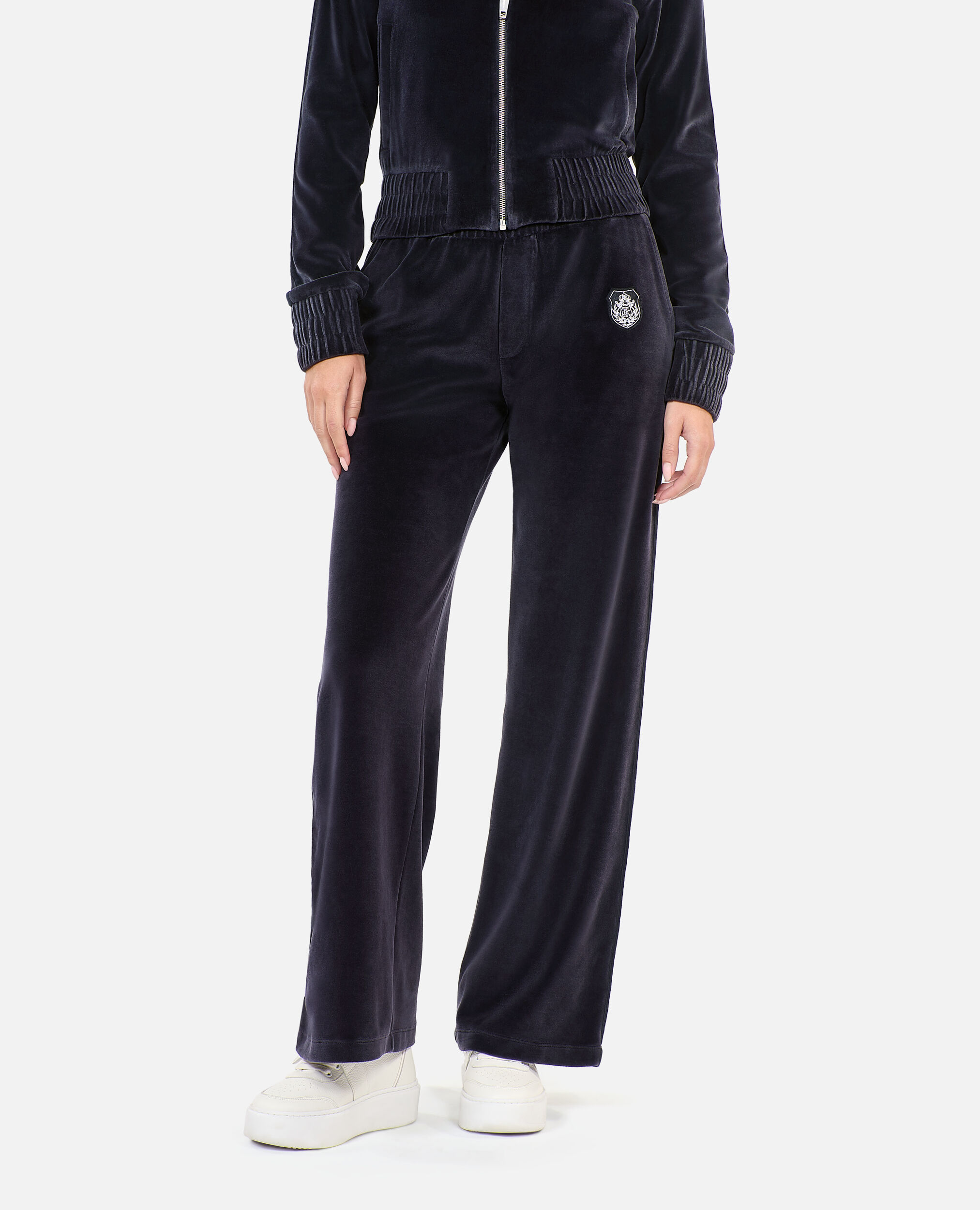 Black velvet tracksuit trousers The Kooples