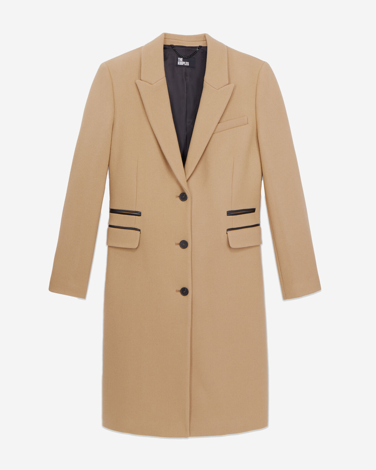 The Kooples FEMME CAMEL manteau long camel en mélange de laine